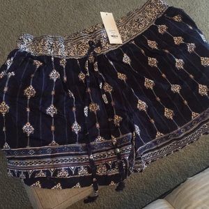 Size Small Dark Blue Vintage Pattern Shorts.